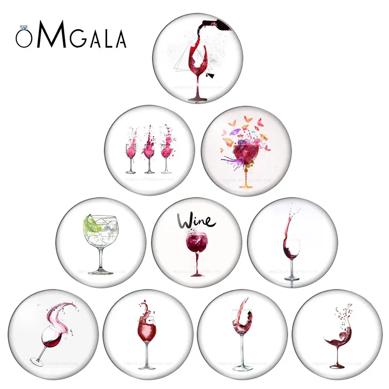 Новый Красота Красное Вино Кубок узоры Смешанные 10 шт. 12 мм/18 мм/20 мм/25 мм кабошоны
