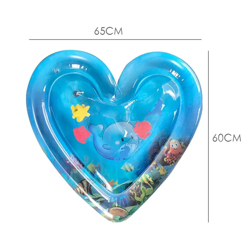 Heart Shaped Детский водный игровой коврик, коврик для льда, надувной, утолщенный, ПВХ, для детей, животик, время, игровой коврик, для малышей, для развлечения, игровой центр, ковер для детей - Цвет: Heart Shaped