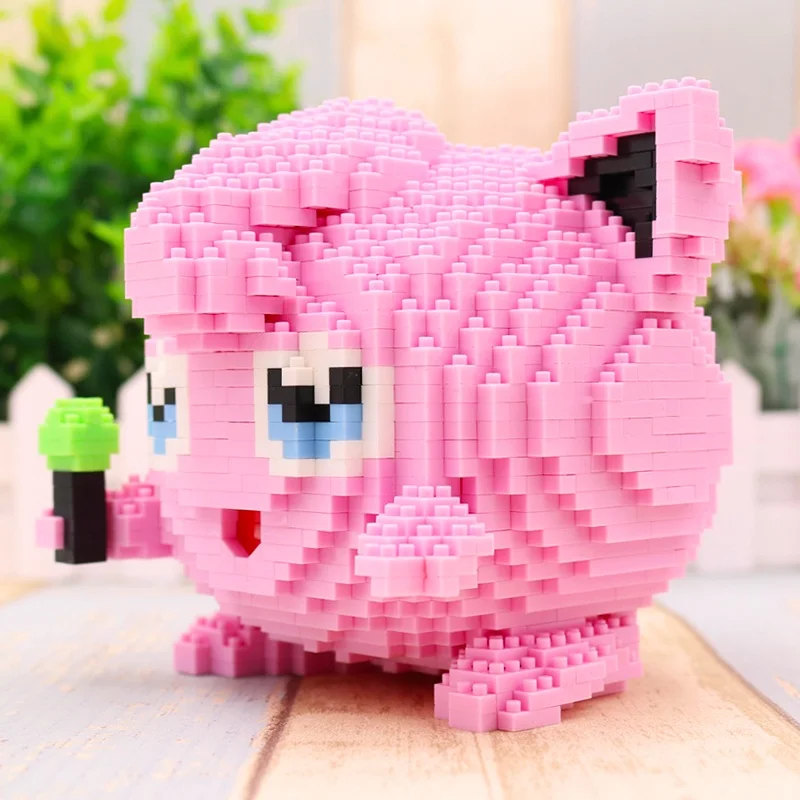 HC 9024 Jigglypuff розовый Карманный Монстр 3D модель 1605 шт DIY микро мини алмазные строительные маленькие блоки кирпичи сборка игрушка без коробки