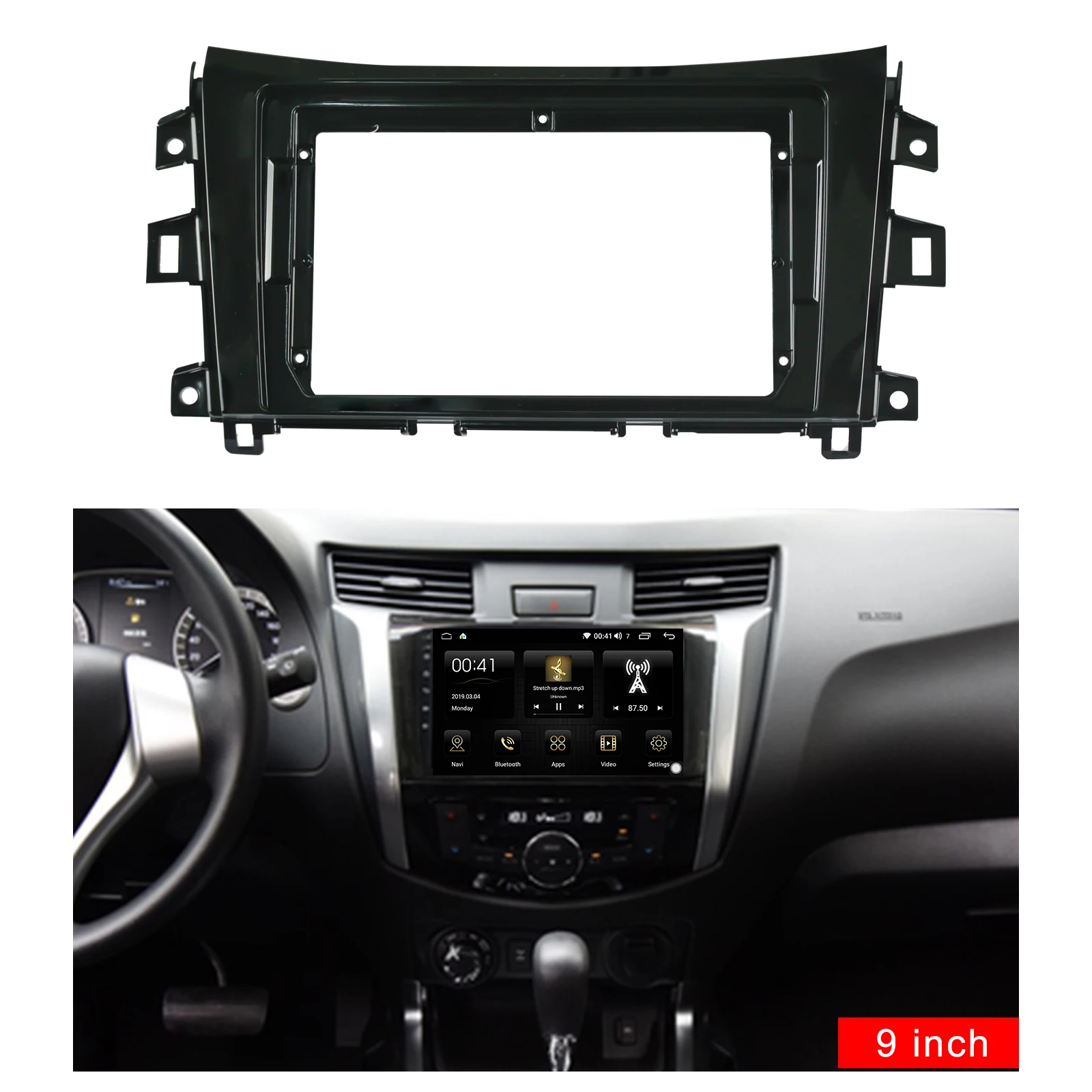 9 дюймов Автомобильная Накладка для NISSAN NAVARA- Fascias Замена 2Din автомобильный dvd рамка панель в-тире монтажный комплект