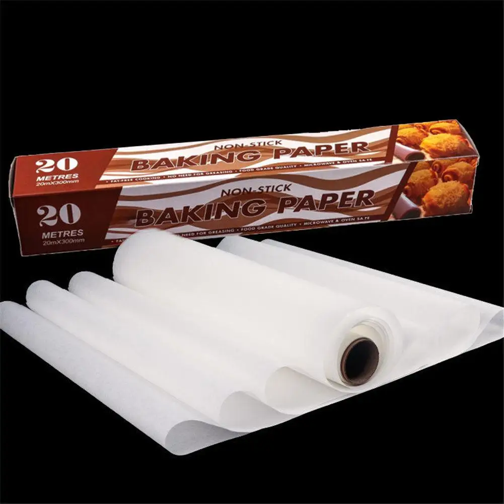 Greaseproof Oven Bakeware Baking Cooking Paper 5M10M Baking Paper Parchment Paper Rectangle Baking Sheets for Bakery BBQ Party