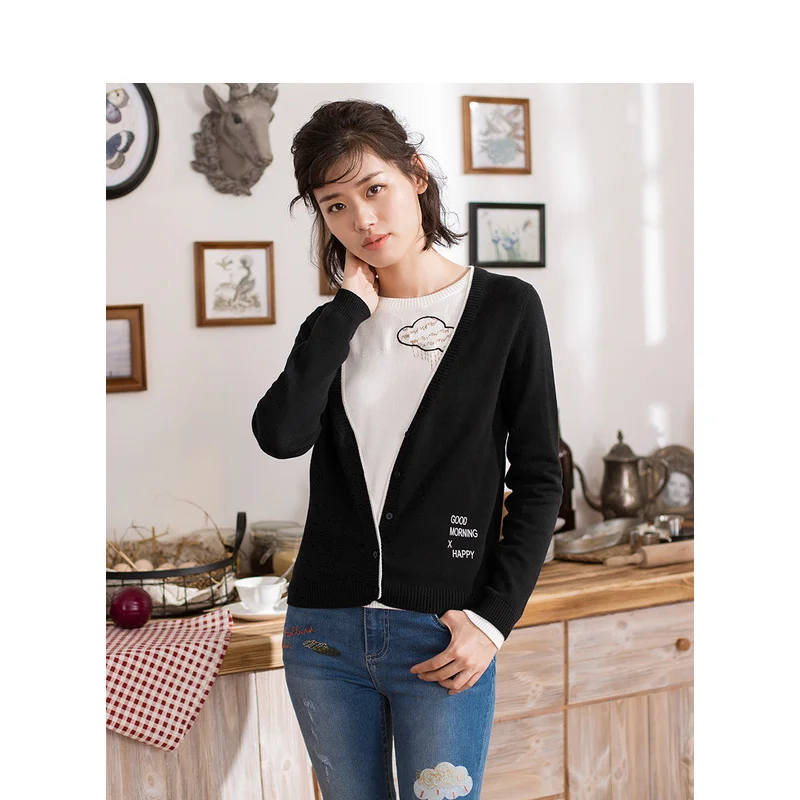 INMAN Autumn New Arrival Literary Long Sleeve Thin Women Cardigan