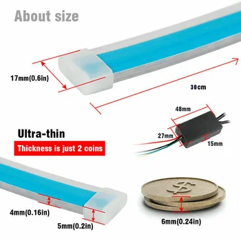 

Ultra-thin LED Light Bar Car Auto Daytime Running Decorative With Remote Accessories