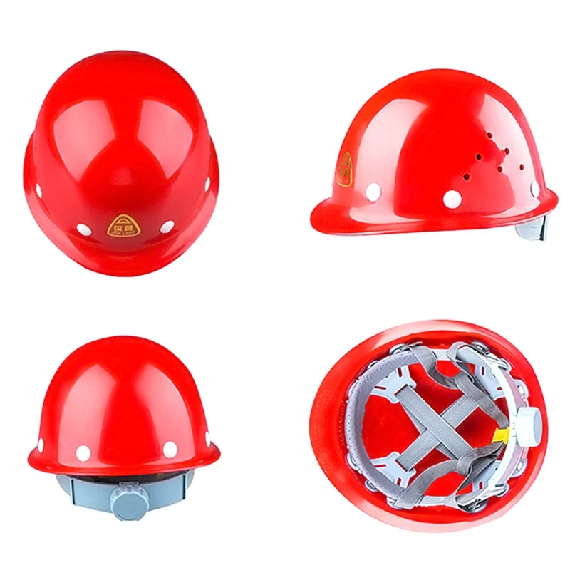 

Safety Helmet Work Hard Hat Cap Warehouse Worker PE Plastic Insulation Material Red Yellow Workplace Safety Head Protection