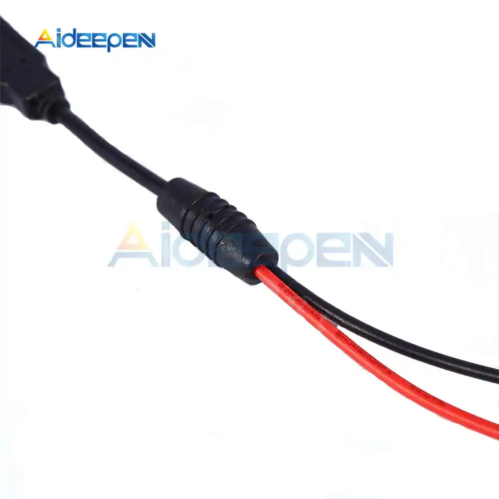 USB зажим-крокодил провод Мужской Женский к USB тестер детектор Питание адаптер провод 60 см Чистая медь