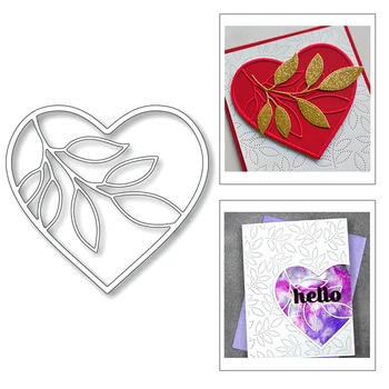 

2020 New Valentine Heart Frame Background Debossing Embossing Metal Cutting Dies For Scrapbooking Greeting Card Making no stamps