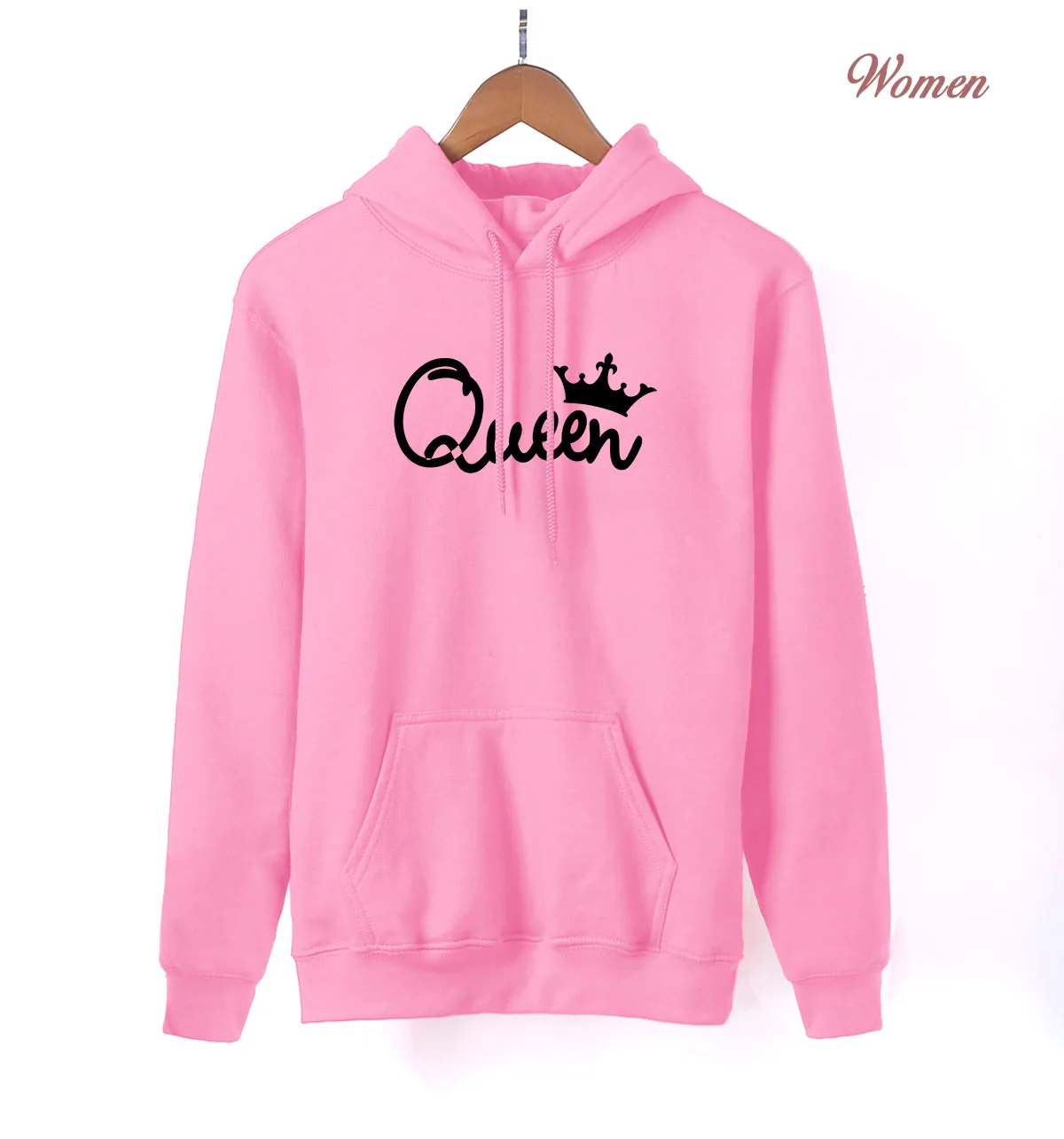 pink 1 Женские пуловеры с принтом императорской короны и королевы, хит, весна-осень, милые свитшоты, женские облегающие толстовки, розовые худи Харадзюку - Цвет: pink 1