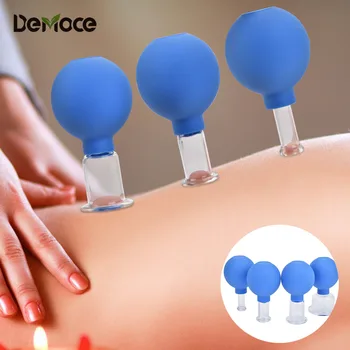 

Vacuum Cupping Cups Set PVC Head Glass Suction Cups Therapy Back Body Anti-cellulite Massage Family Meridian Acupuncture Tools