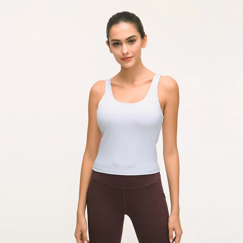 Рубашка для йоги на ремне с амортизирующей подушкой, ударопрочные спортивные топы с открытой спиной, одежда для тренировок, спортзала, стрейчевая дышащая быстросохнущая рубашка