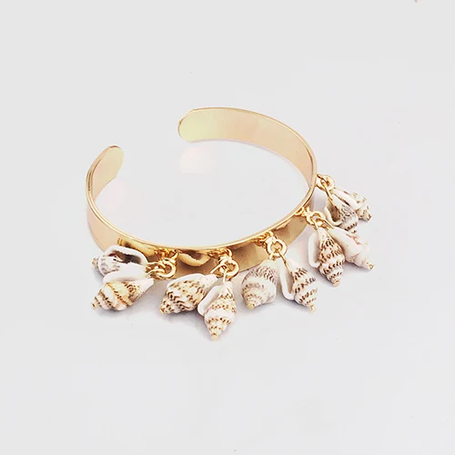 Pulseras mujer богемные boho puka seashell в виде ракушки Браслет-манжета femme браслеты для женщин armbenden voor vrouwen браслеты на кнопках - Окраска металла: bracelet