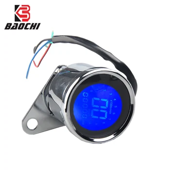 

Motorcycle Modified Digital Speedometer Tachometer Oil Level Meter 12V LED Electronic Instrument Adjustable 7 Color LCD Odometer