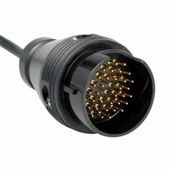 

1x 40cm Black OBD2 OBD 2 Scanner Cable Round Socket Accessories For Mercedes Benz 14Pin To 16Pin Connector