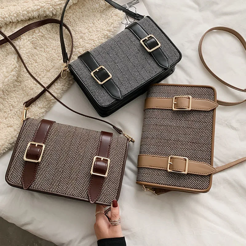 

Bags for Women Luxury Handbags Women Bags Designer Plaid Patchwork Ladies Over Shoulder Bag Leather Messenger Shoulder Bags