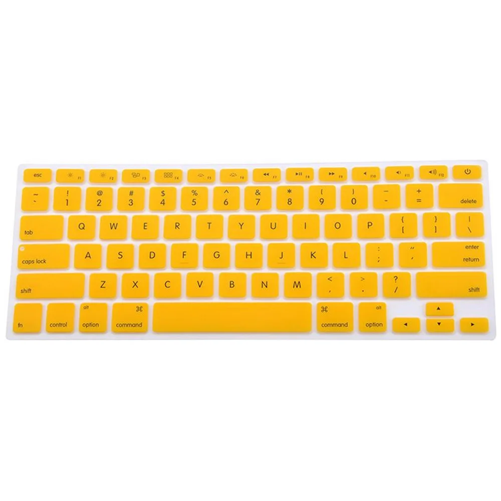 Силиконовый защитный чехол для клавиатуры Apple Pro 13 15 17 Air мягкие наклейки 7 цветов 11