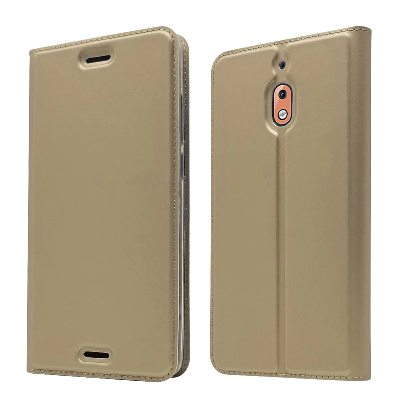 

Ultra Slim Magnetic Case For Nokia 2.1 Flip Stand Cover with card slots Fundas Protective Shell