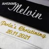 Design Customized LOGO 100% Cotton Black bath towel Hand Towel Embroidery Name Personalized Towel Gift for Friends Family 3