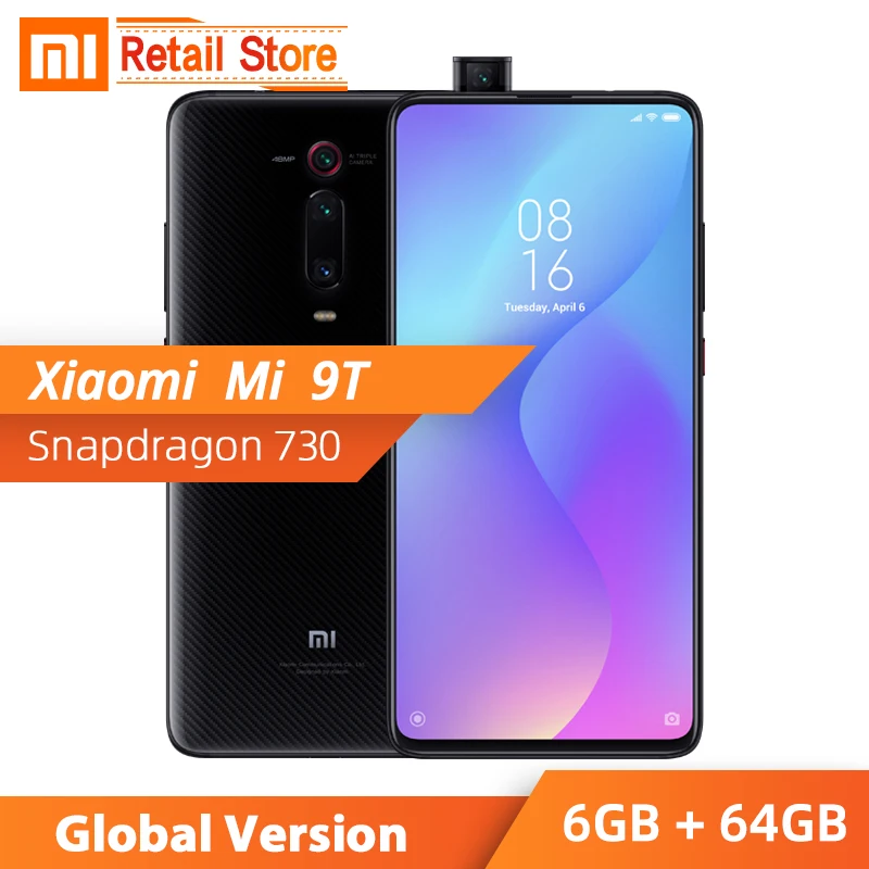 Xiaomi mi 9 T 9 t красный mi K20 6GB 64GB смартфон телефон Snapdragon 730 восьмиядерный глобальная версия 48MP Тройная задняя камера всплывающая фронтальная камера