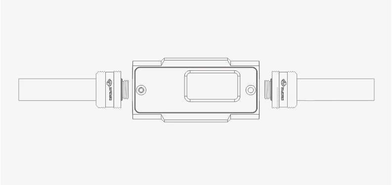 Bykski OLED Digital Display Pressure Gauges Real-time Pressure Monitor Double G1/4'' Flow Sensor Fitting