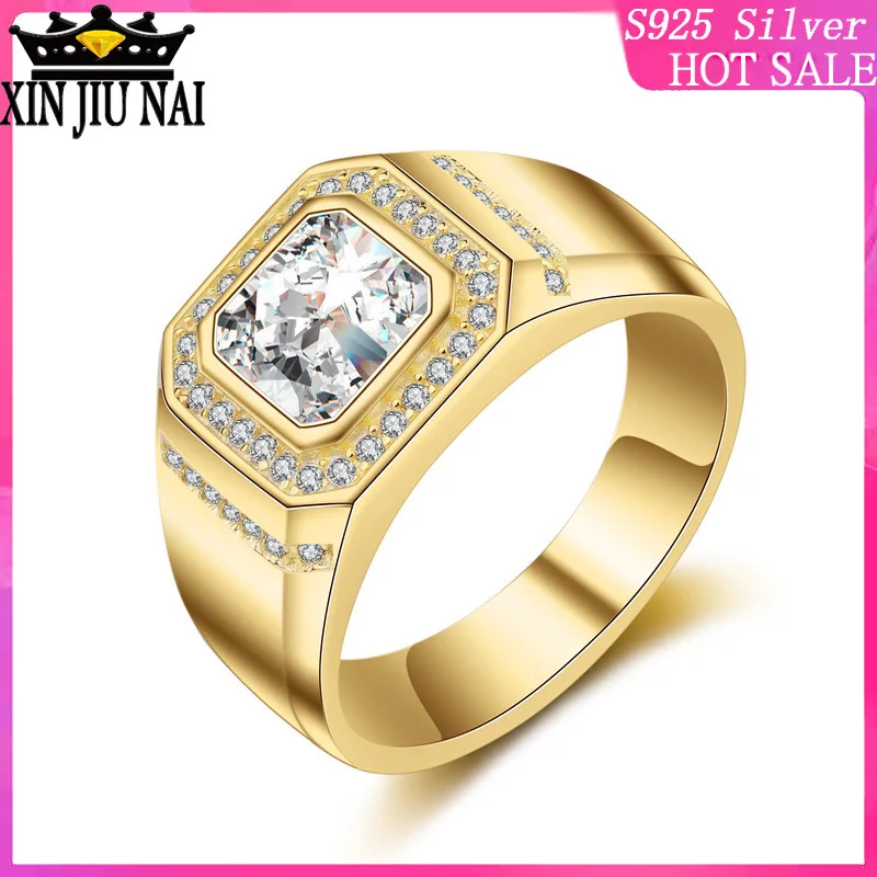 

Men's Diamond Ring Diamond Bag Set Arm Set Men's Diamond Ring Tide Men's Wide Edition Large Ring