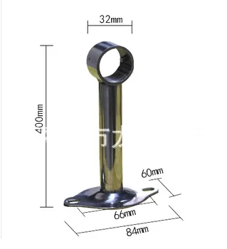 

2pcs L:400MM hole:32mm Stainless steel clothes drying welding hanging seat clothes drying rod balcony ceiling seat