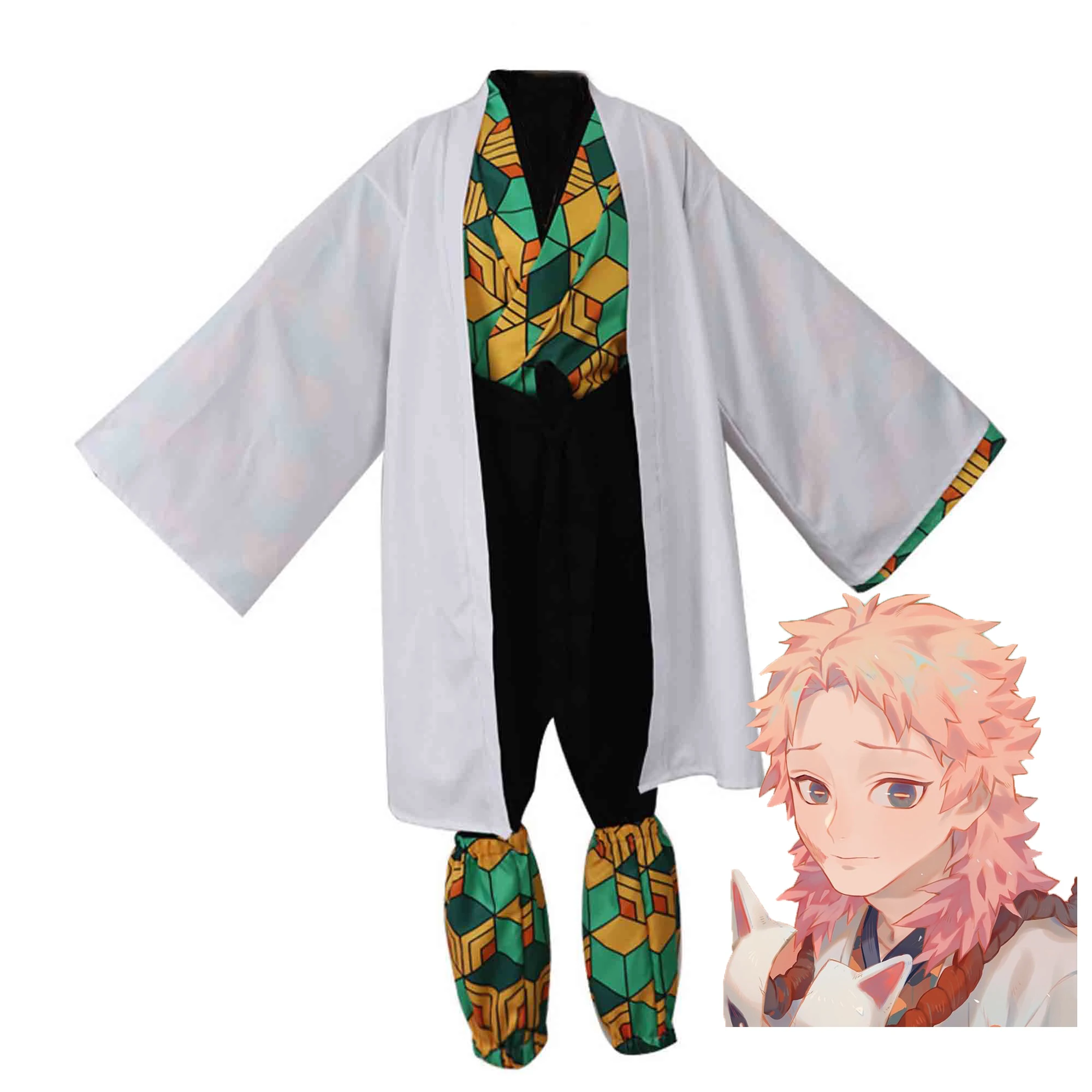 Аниме Костюм демон убийца Косплей Tanjirou Kamado Kimetsu no Yaiba мужской костюм кимоно