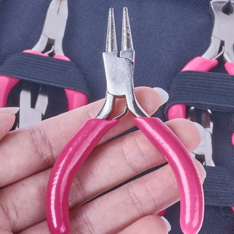 Мини ювелирный набор Клещи Diy ювелирные инструменты и оборудование 6 шт./лот для изготовления ювелирных изделий из углеродистой стали Deeppink Diy ручной работы