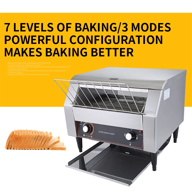220V chain type toaster for hotel toaster 2050W crawler type automatic toaster with stainless steel body 5