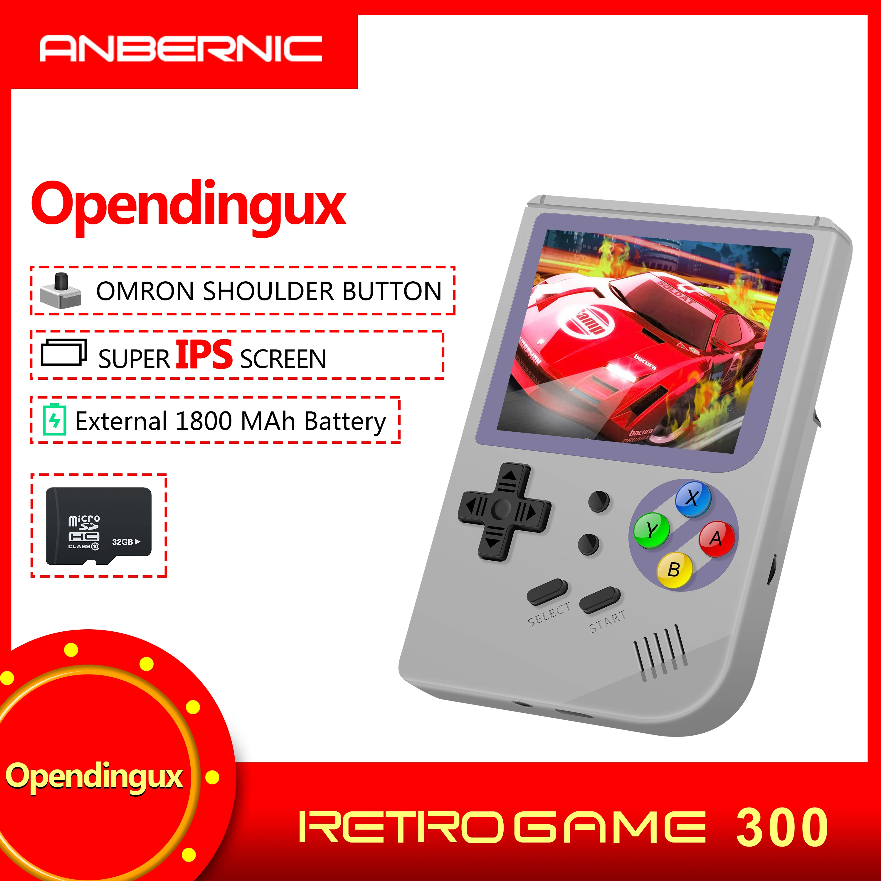 Новый RG 300 видео игры портативный Consola Ретро игры RG 3000 игры ldk мини Tony системы ручной семейный подарок бесплатно 32G TF карты ips