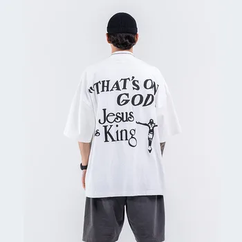 

New Male Women High Street Hip Hop Letter Print Tees Shirts Men Oversize Streetwear Tshirt Short Sleeve Loose T-shirt