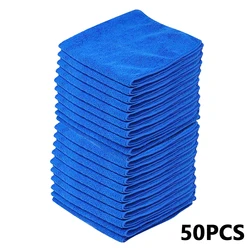 50pcs Cleaning Towel Soft Cloth Household Washing Cloth Towel Duster Car Washing Glass Home Cleaning Tools Micro Fiber Towel