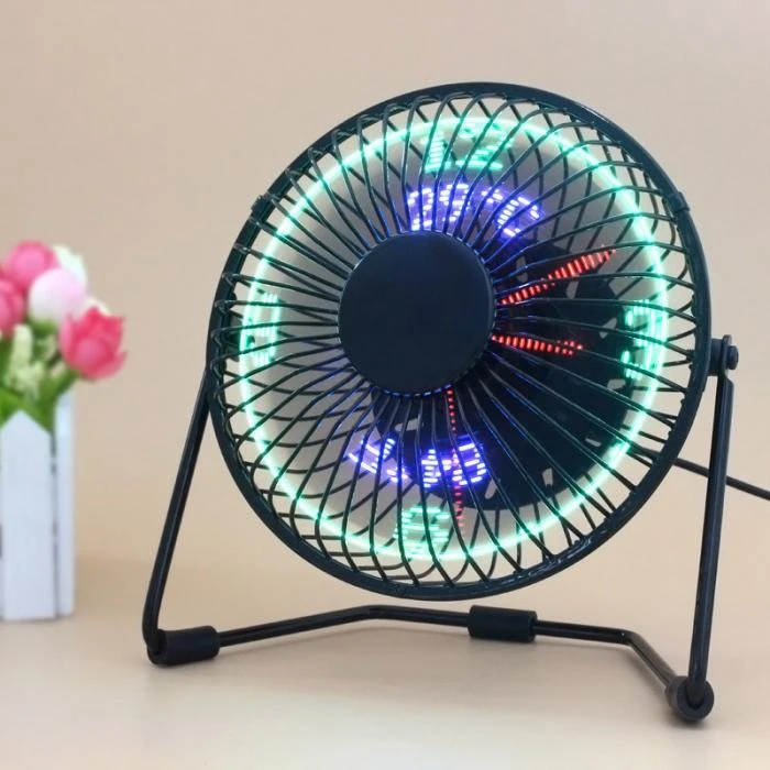 Горячая Новинка Горячая Распродажа Usb Led часы мини вентилятор с отображением температуры в реальном времени настольный вентилятор охлаждения 360 для дома и офиса