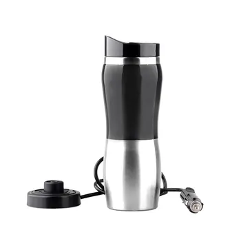 

12V Stainless Steel Car Auto Heating Cup Kettle 400ml Hot Water Heater Bottle Portable Vacuum Flask Travel Car Electric Cup