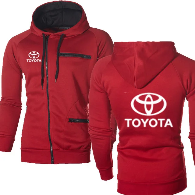 Мужская куртка для Toyota с логотипом автомобиля, толстовка с капюшоном, модная весенне-осенняя флисовая хлопковая толстовка на молнии в стиле хип-хоп Harajuku, мужская одежда - Цвет: as picture