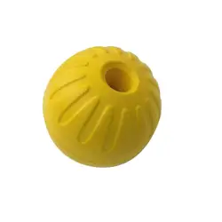 Durable Rubber Chew and Fetch Ball with Carrier Rope - 7cm ball (WITHOUT ROPE YELLOW)