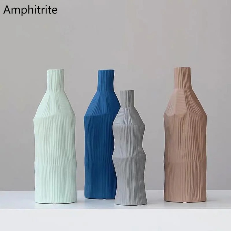 

Nordic Ceramic Flower Simulation Vase Arrange Decorative Accessories For Home Modern And Minimalist Wedding Living Room