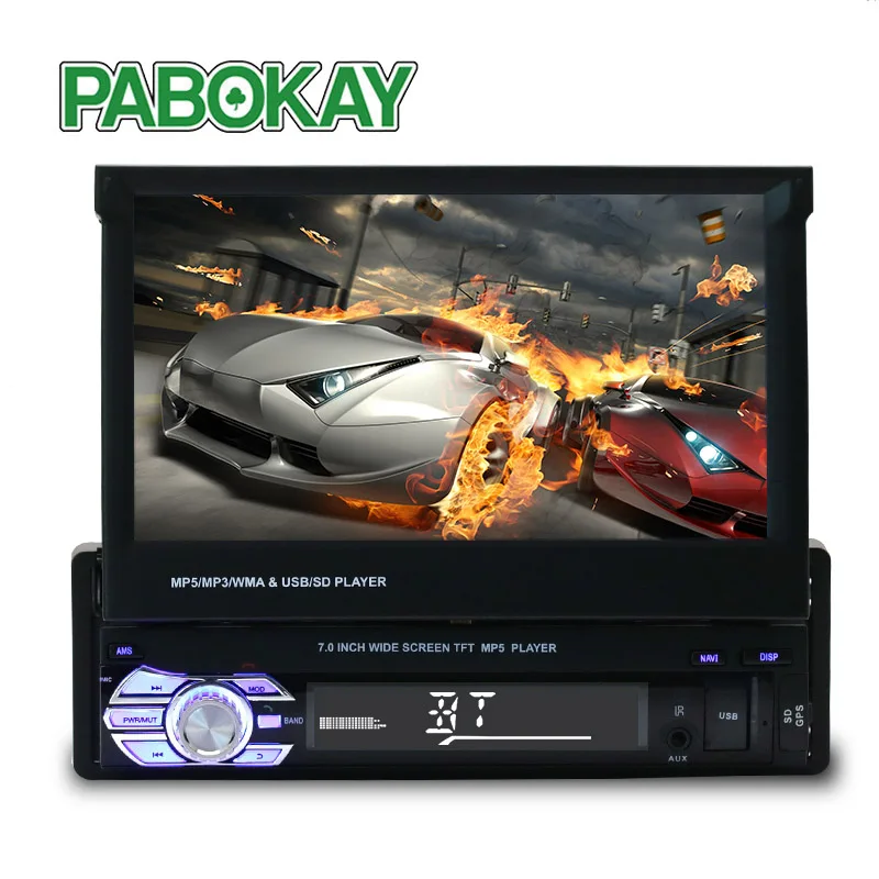 forCar Radio Stereo Support GPS Navigation Universal 7 inch Slip Down Touch 1DIN FM Only Bluetooth MP3 MP4 Audio Player