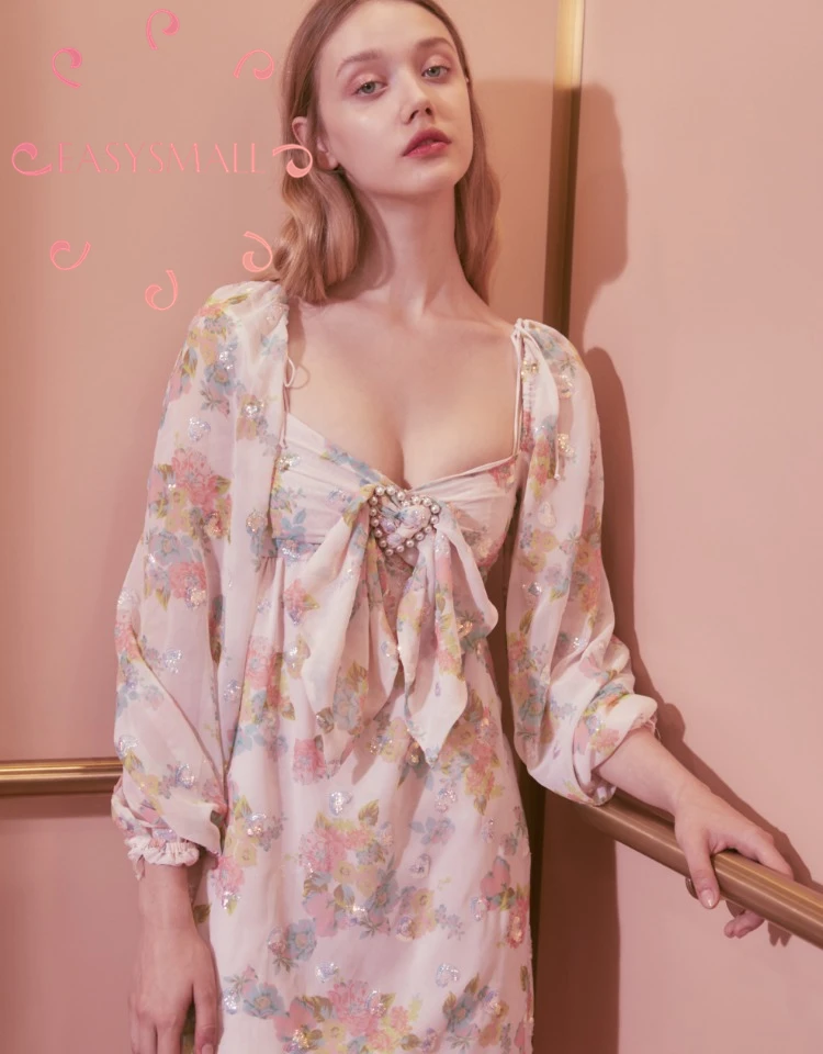 EASYSMALL Vrouwen jurk Mode Zomer Sexy Strand Terug Riem Boog hoge-end streetwear Kleding strakke Hoge Taille lange Mouw jurken EASYSMALL Vrouwen jurk Mode Zomer Sexy Strand Terug Riem Boog hoge-end streetwear Kleding strakke Hoge Taille lange Mouw jurken