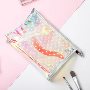 

Lady Make Up Bag Make Up Brushes Bag Wholesale PVC Cosmetic Bag Summer Jelly bag Dot Beauty Bag Girl Cute Mini Dropshipping