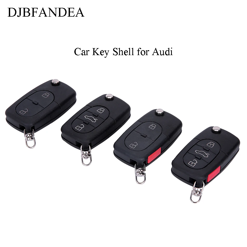 DJBFANDEA 2 / 3 /4 кнопки дистанционного ключа Fob чехол в виде ракушки для Audi A2 A3 A4 A6 A8 TT