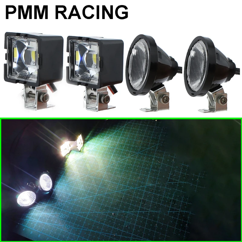 

RC Model LED Light Headlights Spotlights for 1/10 RC Crawler Off-road Traxxas TRX4 TRX6 SCX10 90046 RC4WD D90 TF2 RC Truck DIY