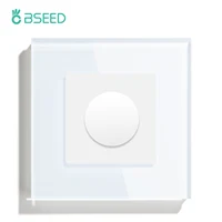 BSEED Dimmer Light Switch pulsante meccanico in vetro LED dimmerabile interruttori a parete interruttori Standard ue