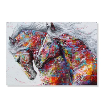 

DIY Painting By Numbers Horse Picture HandPainted Oil Painting 30*30cm Zero Basis Colouring Home Decor Gift Canvas Drawing