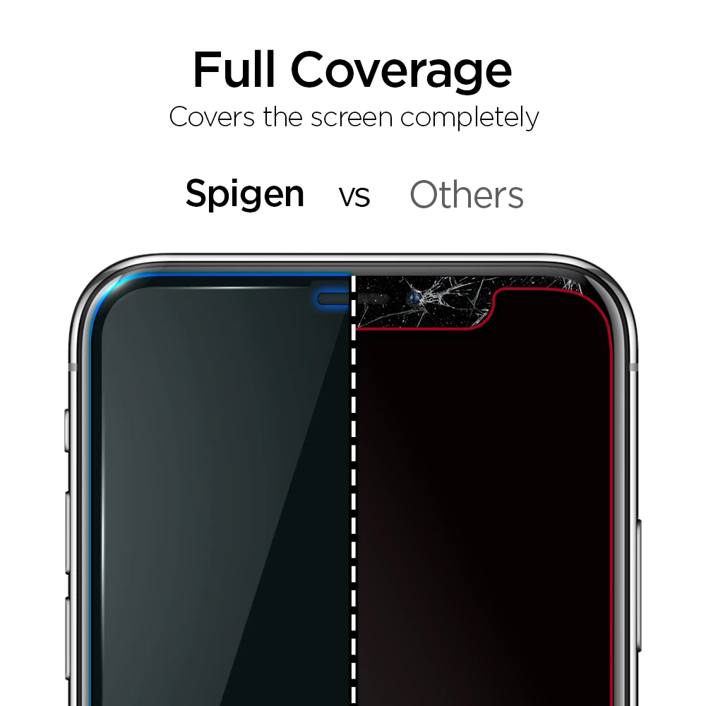 Spigen AlignMaster для iPhone 11 Pro Max/11 Pro/11 защита экрана из закаленного стекла полное покрытие черный(1 упаковка