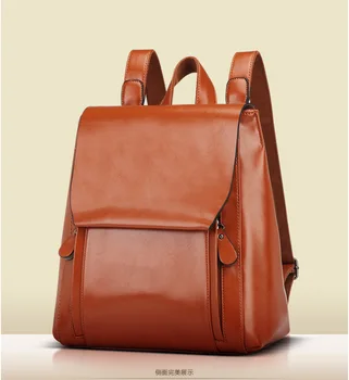 

2020 new women's bag retro fashion ladies backpack solid color zipper tote backpack women backpack