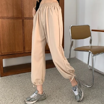 

2020 Summer Women Lantern Pants Thin Loose Casual Ladies Trousers Solid Color Brand Harem Pants Elastic Waist Female Capris