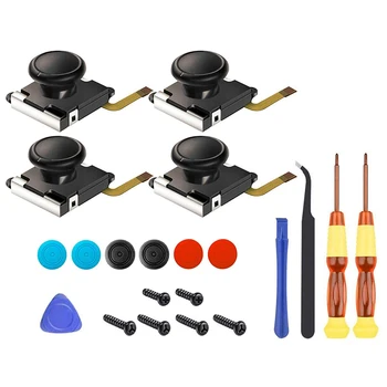 

for Joycon Joystick Replacement For Nintendo Switch Joy Con, Repair Kit Include 4 Analog Thumb Stick Parts 21Pcs