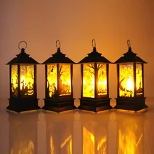 LED Halloween Pumpkin Ghost Lantern Lamp DIY Hanging Scary Candle Light Halloween Decorations for Home Horror Props Kids Toy