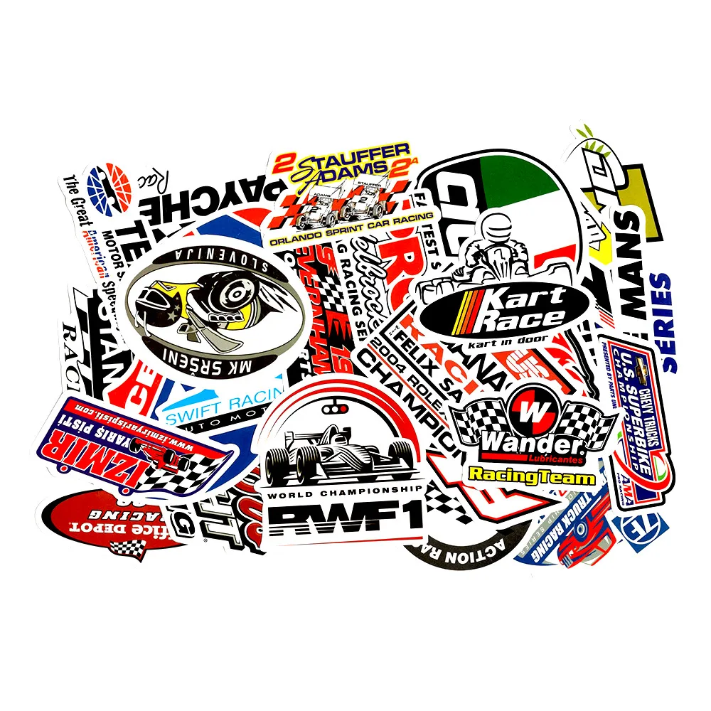 50 шт. водонепроницаемые наклейки для мотоцикла велосипеда шлема мотора чемодана