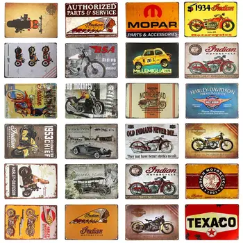 

Motor Hot Road Metal sign man cave garage wall posters tin plate decor