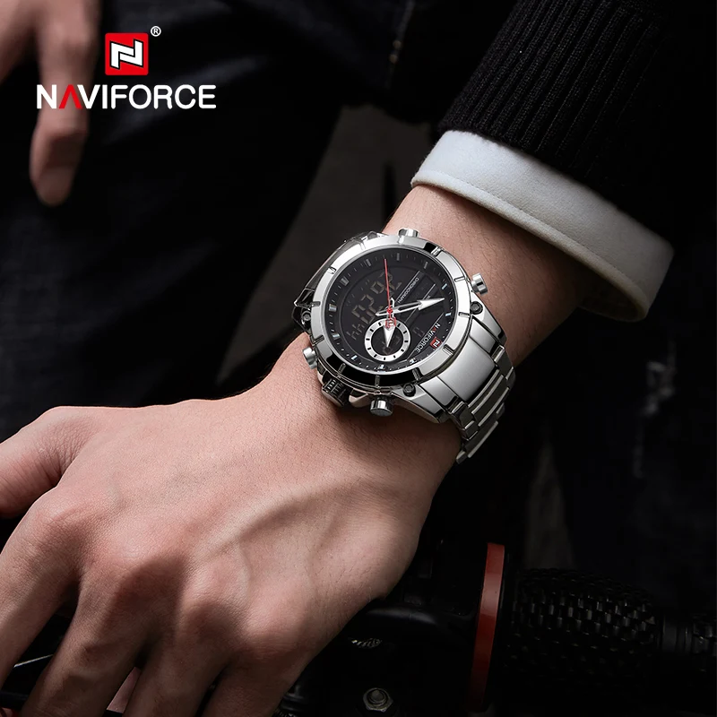 NAVIFORCE Uomini Orologi 2020 di Lusso del Quarzo di Sport Doppio Display  Orologi Da Polso Maschile Impermeabile Analogico Sveglia Orologio Reloj  Hombre - AliExpress Watches